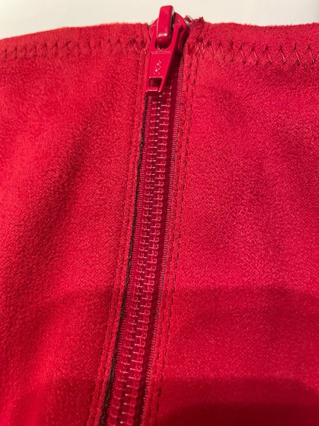 Botas rojas imitación ante T 36