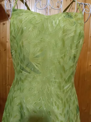 Vestido largo fiesta verde