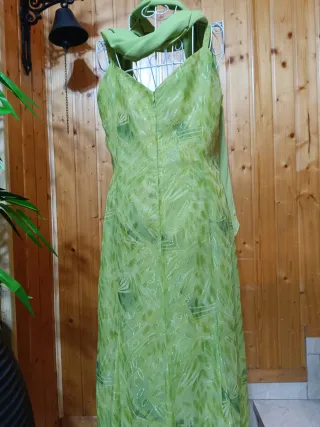 Vestido largo fiesta verde
