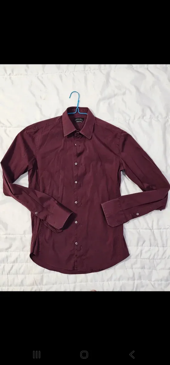 Camisa Zara Man Burdeos Talla M