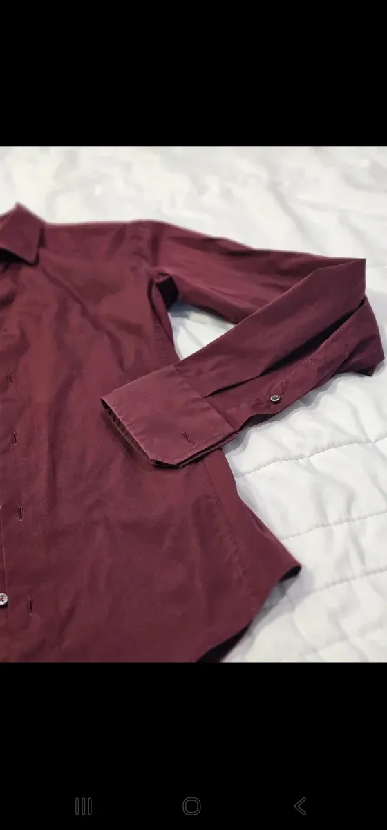 Camisa Zara Man Burdeos Talla M