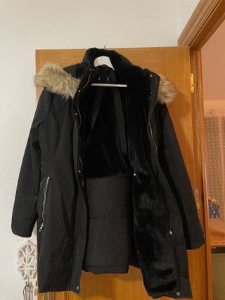 Anorak Zara Negro Talla XXL con Capucha