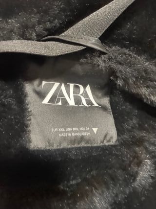 Anorak Zara Negro Talla XXL con Capucha