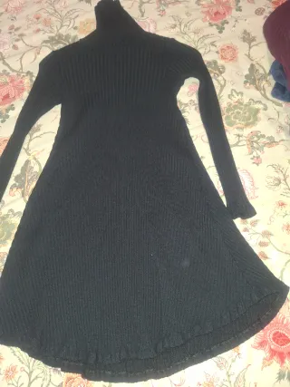 Vestido punto canalé Maggie Sweet negro