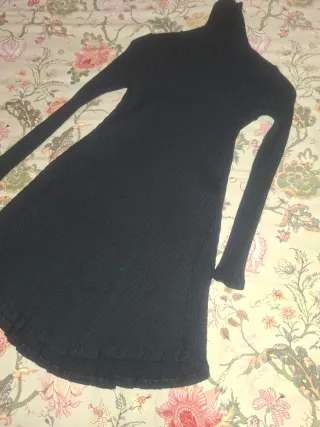 Vestido punto canalé Maggie Sweet negro