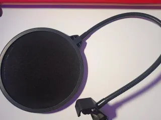 Micrófono de condensador Negro + Filtro Anti POP