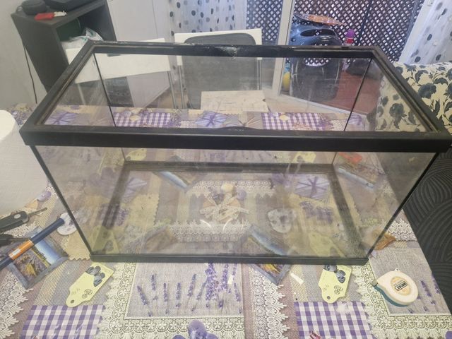 Acuario terrario de cristal