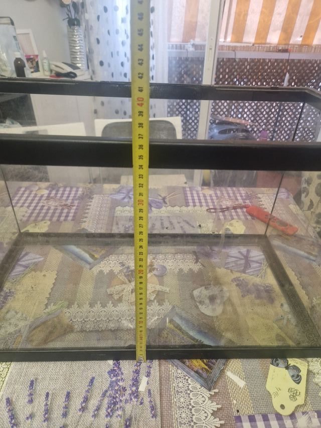 Acuario terrario de cristal