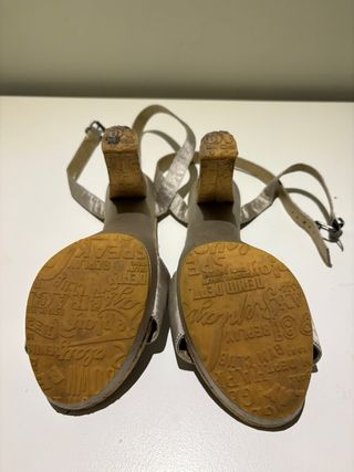 Sandalias Replay con Tacón color Champán