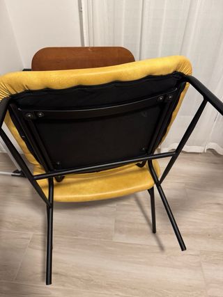 2 Sillas Vintage-Modernas Madera y Metal