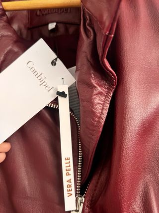 Giacca vera pelle Conbipel bordeaux