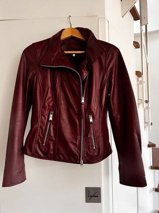 Giacca vera pelle Conbipel bordeaux