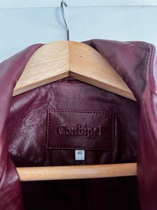 Giacca vera pelle Conbipel bordeaux