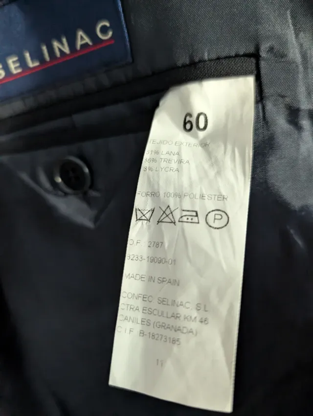 Chaqueta de traje negra