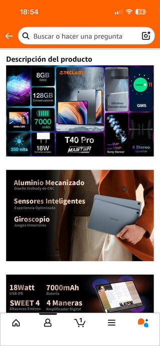 Teclast T40 Pro 128GB Gris