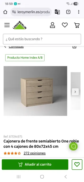 Cajonera Roble 4 Cajones Leroy Merlin