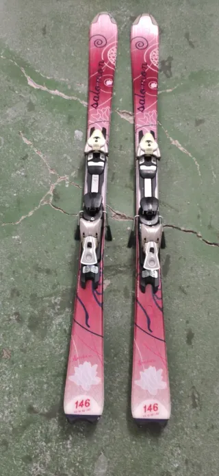 Esquís Salomon + fijaciones Salomon 146 cm Mujer