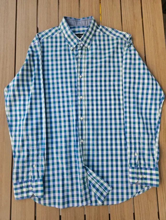 Camisa Massimo Dutti cuadros azul y verde