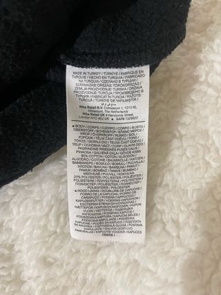 Felpa Nike con cappuccio nera e oro