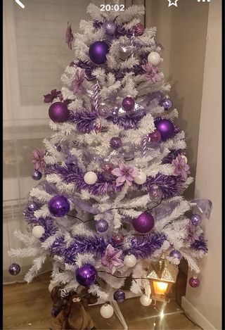 Adornos Navideños Morados y Rosas