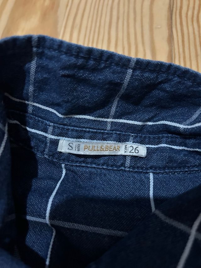 Camisa larga a cuadros mujer