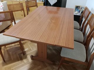 Mesa comedor extensible + 6 sillas