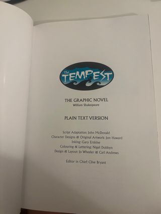 The Tempest: Plain Text: The Graphic Novel (Bri...