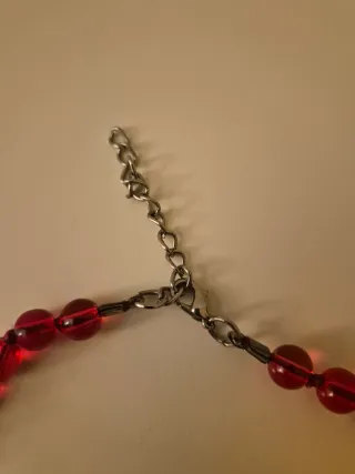Collana pietre rosse e argento