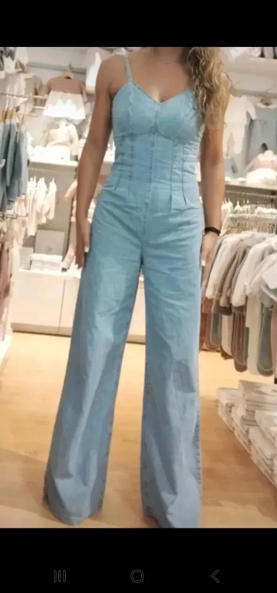 Mono vaquero tiranta pierna ancha Talla XS