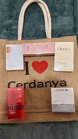 PAQ DE DE PERFUMES 5 UU INIDADES DE MARCAS.