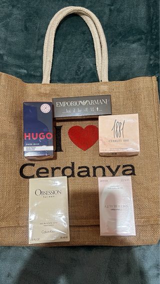 PAQ DE DE PERFUMES 5 UU INIDADES DE MARCAS.