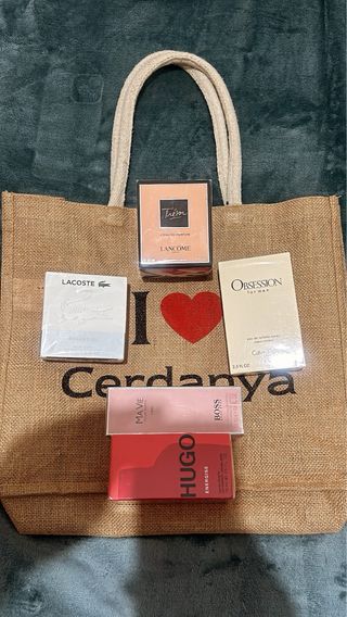 PAQ DE DE PERFUMES 5 UU INIDADES DE MARCAS.