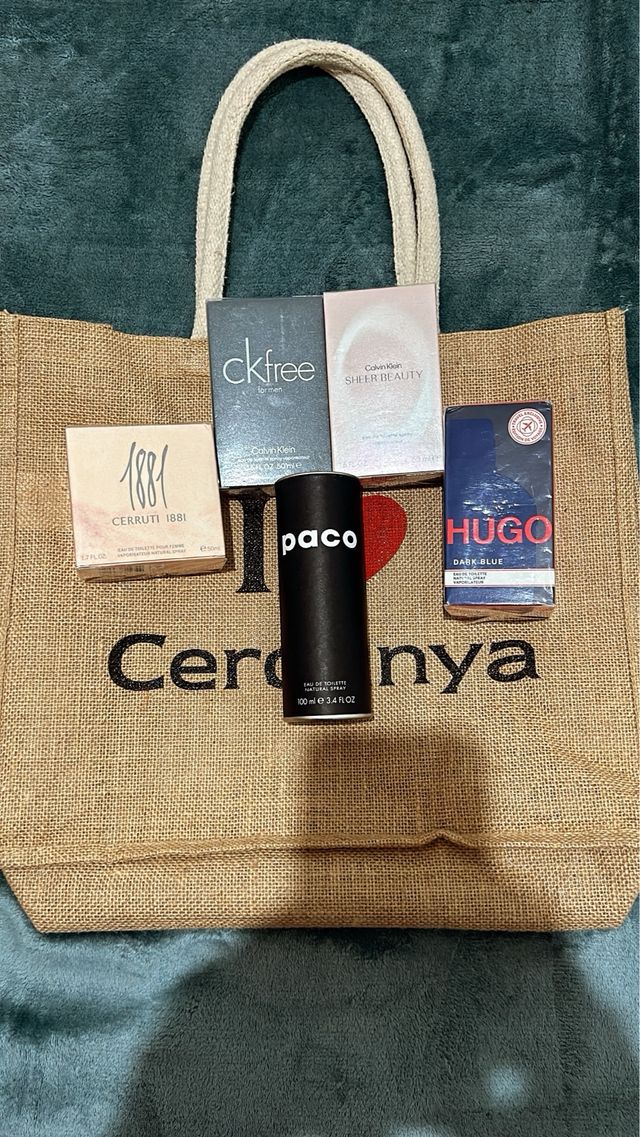 PAQ DE DE PERFUMES 5 UU INIDADES DE MARCAS.