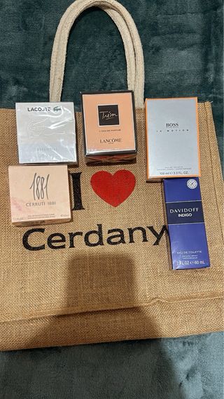 PAQ DE DE PERFUMES 5 UU INIDADES DE MARCAS.