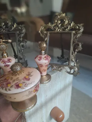 Juego de tocador vintage floral