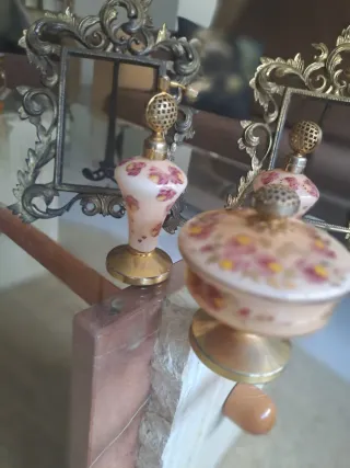 Juego de tocador vintage floral