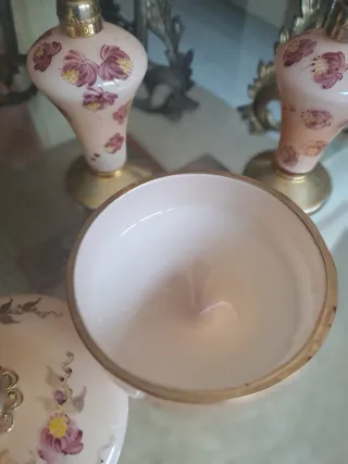 Juego de tocador vintage floral