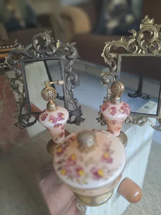 Juego de tocador vintage floral