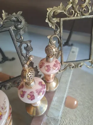 Juego de tocador vintage floral