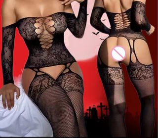 Conjunto Lenceria Sexy Encaje Negro