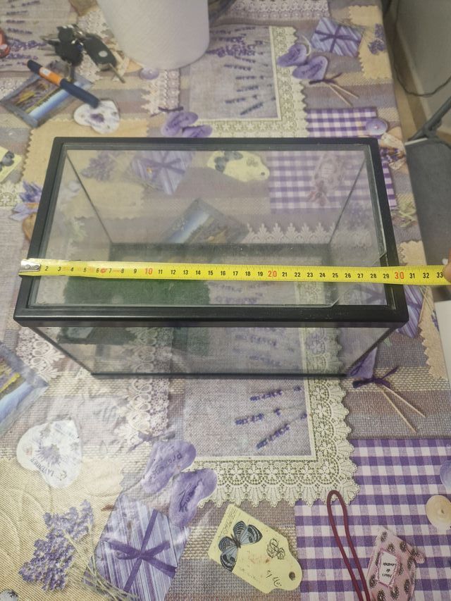Acuario terrario cristal y plástico