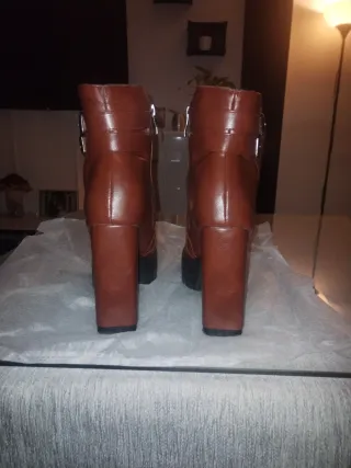 Botines marrones tacón ancho