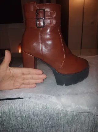 Botines marrones tacón ancho