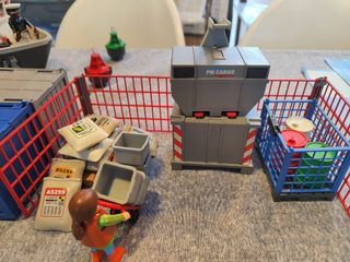 Playmobil Puerto Carga Grúa Barco