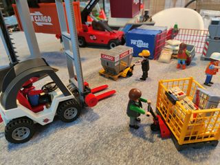 Playmobil Puerto Carga Grúa Barco