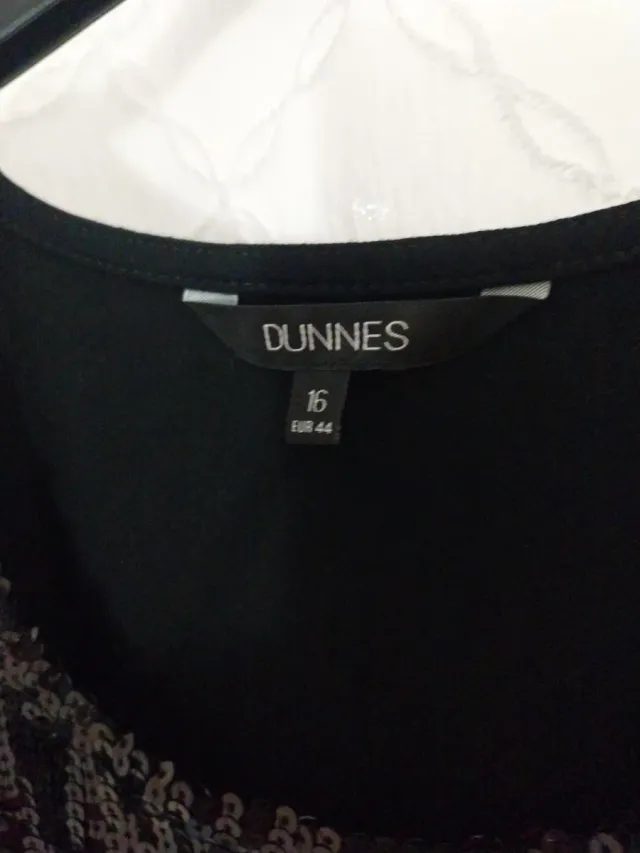 Top fiesta lentejuelas negro mujer