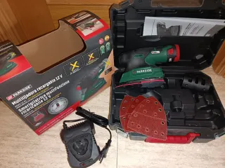 Lijadora Parkside 12V nuevo COMPLETO