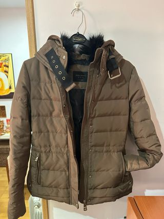 Abrigo Zara Talla S Marrón