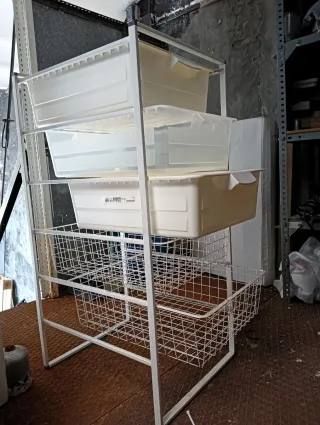 Carrito Organizador con Cestas y Cajones