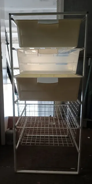 Carrito Organizador con Cestas y Cajones